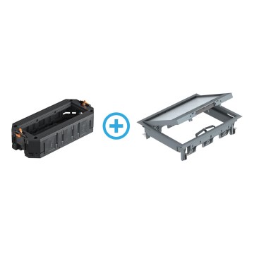 BETTERMANN - Floor box for double floors 18 modules (9 devices 45x45)