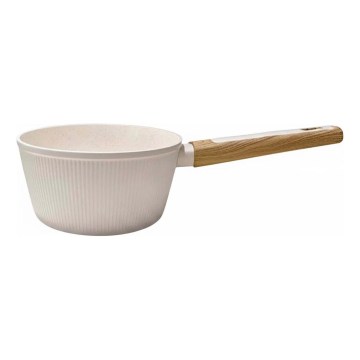 BIANCO 18 cm Cream/Brown Saucepan