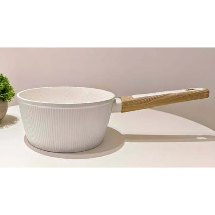 BIANCO 18 cm Cream/Brown Saucepan
