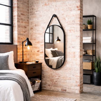 BIBI Wall Mirror 100 x 50 cm, Black