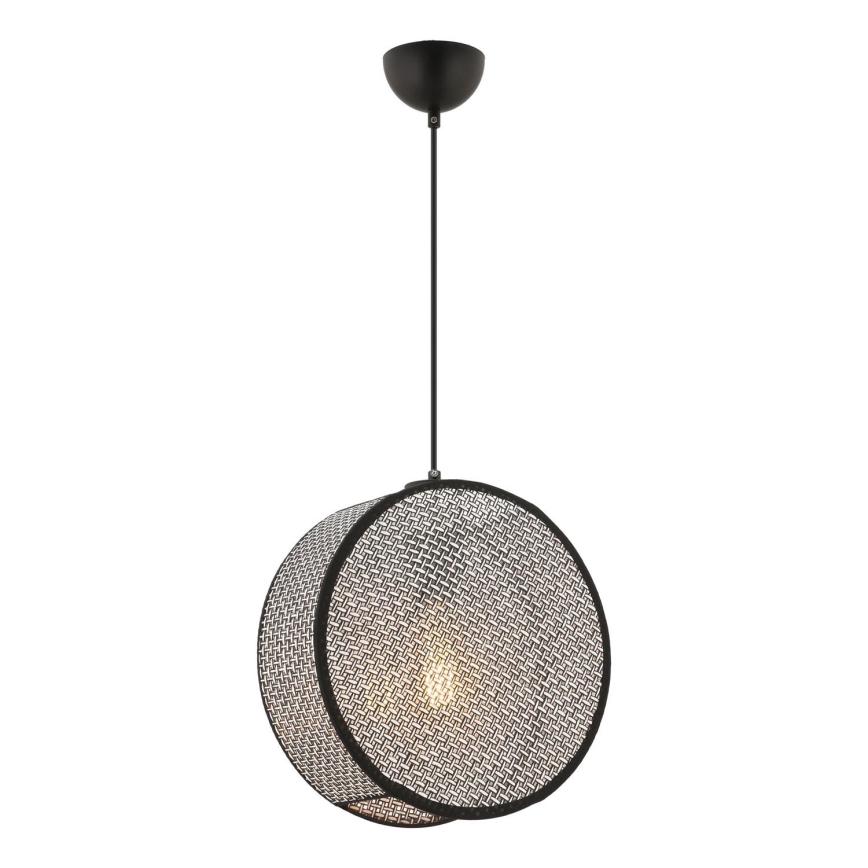 BIG DRUM cable-hung pendant light 1xE27/60W/230V grey/black