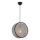 BIG DRUM cable-hung pendant light 1xE27/60W/230V grey/black