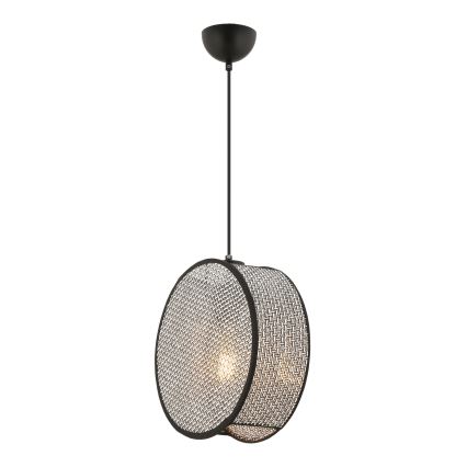 BIG DRUM cable-hung pendant light 1xE27/60W/230V grey/black