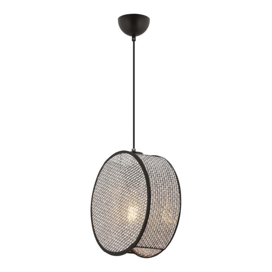 BIG DRUM cable-hung pendant light 1xE27/60W/230V grey/black