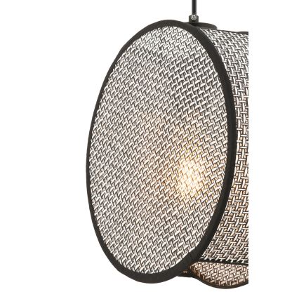 BIG DRUM cable-hung pendant light 1xE27/60W/230V grey/black