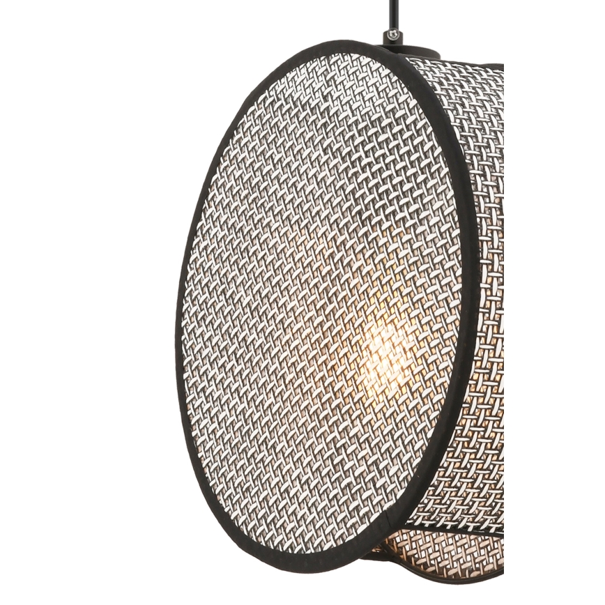 BIG DRUM cable-hung pendant light 1xE27/60W/230V grey/black