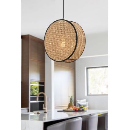 BIG DRUM Cable Pendant Lamp 1xE27/60W/230V Brown/Black