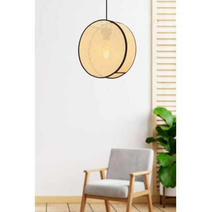 BIG DRUM cable pendant light 1xE27/60W/230V beige/black