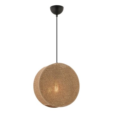 BIG DRUM cable pendant light 1xE27/60W/230V brown