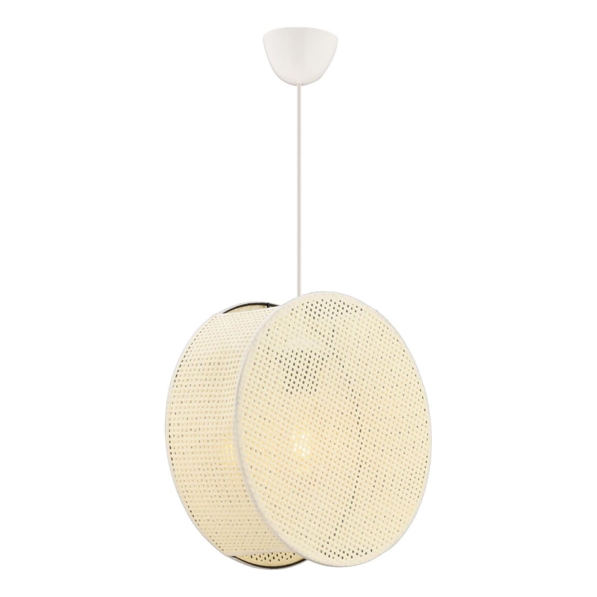 BIG DRUM Cord Pendant Light 1×E27/60W/230V — Cream