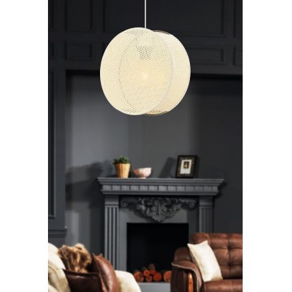 BIG DRUM Cord Pendant Light 1×E27/60W/230V — Cream
