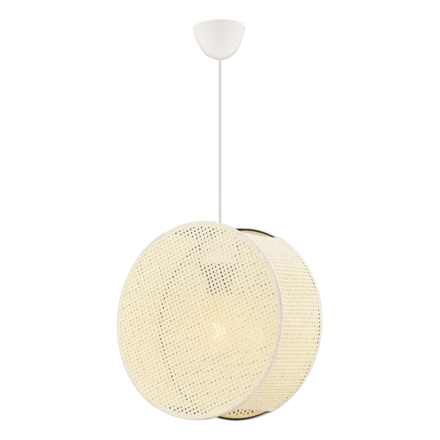 BIG DRUM Cord Pendant Light 1×E27/60W/230V — Cream