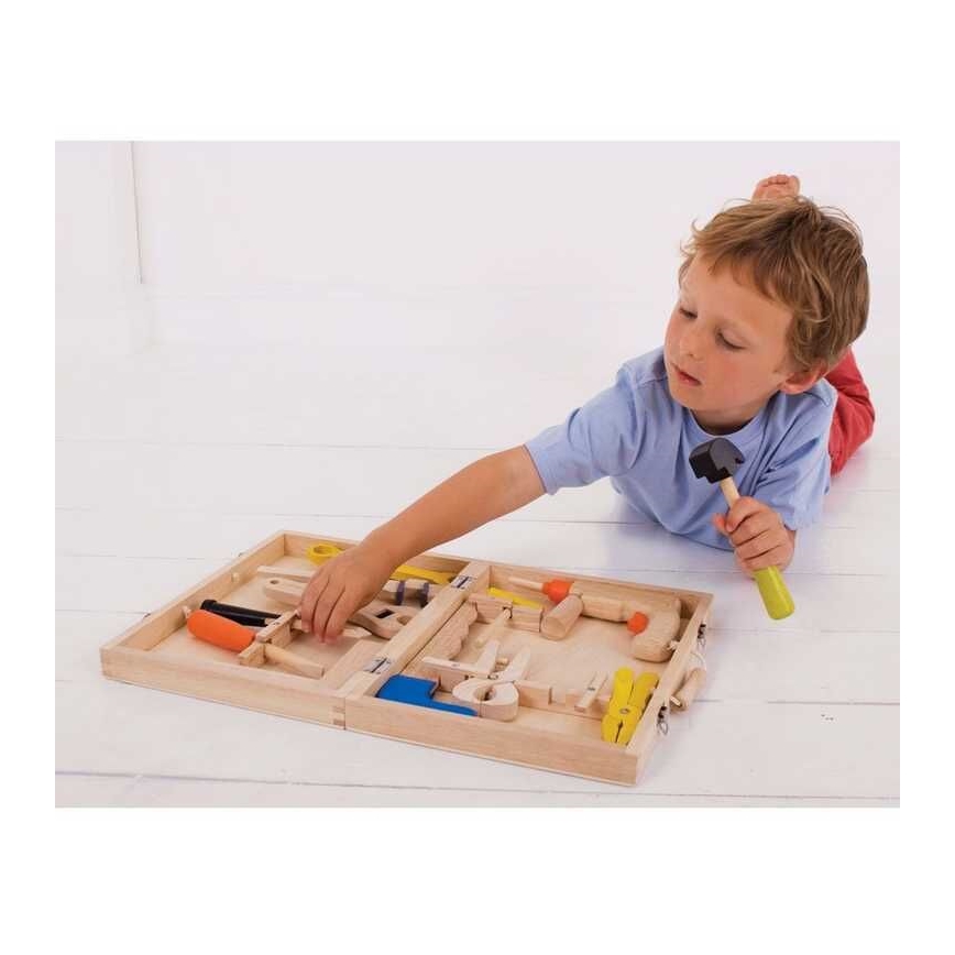 Bigjigs Toys - Wooden case with tools