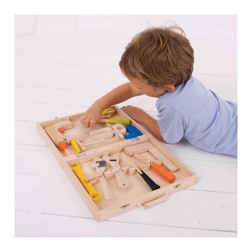 Bigjigs Toys - Wooden case with tools