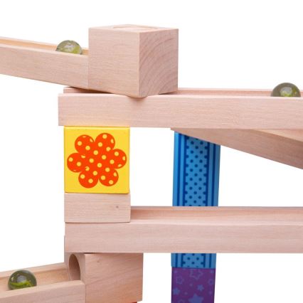 Bigjigs Toys - Wooden marble run colorful