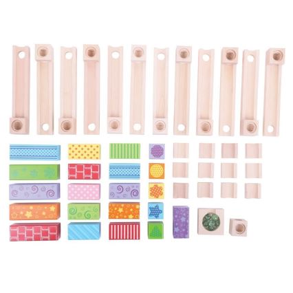 Bigjigs Toys - Wooden marble run colorful