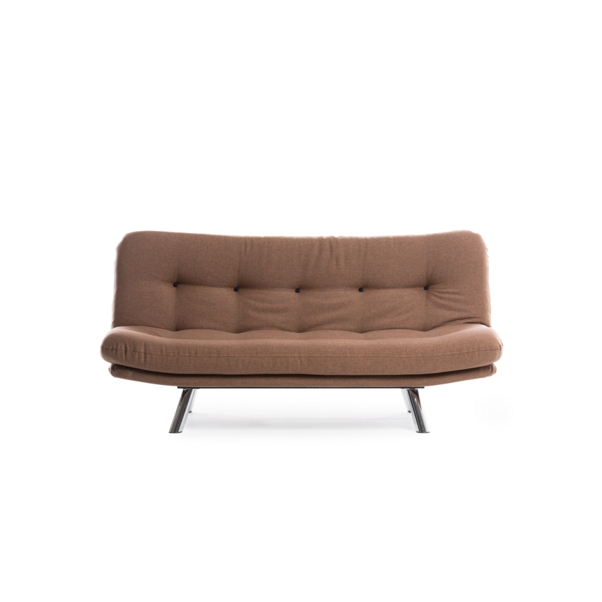 BINA Two-Seater Sofa Bed, Light Brown