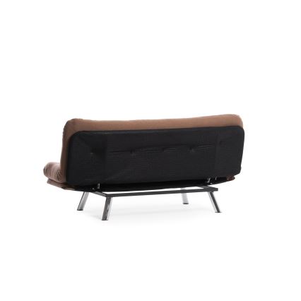 BINA Two-Seater Sofa Bed, Light Brown