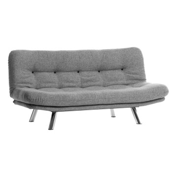 BINA two-seater sofa bed, light grey