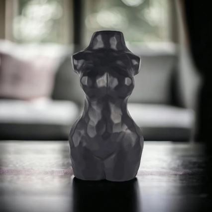 Black Ceramic Vase, 30 cm