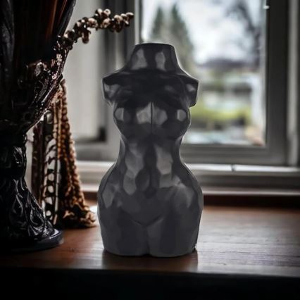 Black Ceramic Vase, 30 cm