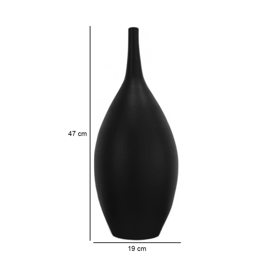 Black Ceramic Vase 47 cm
