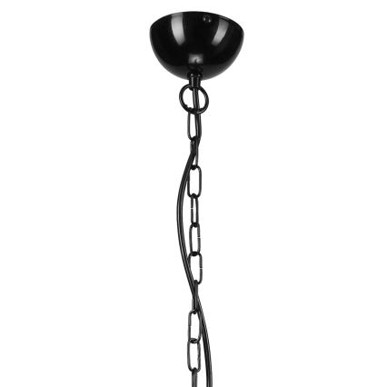 Black chain-hung chandelier, 10xE27/60W/230V