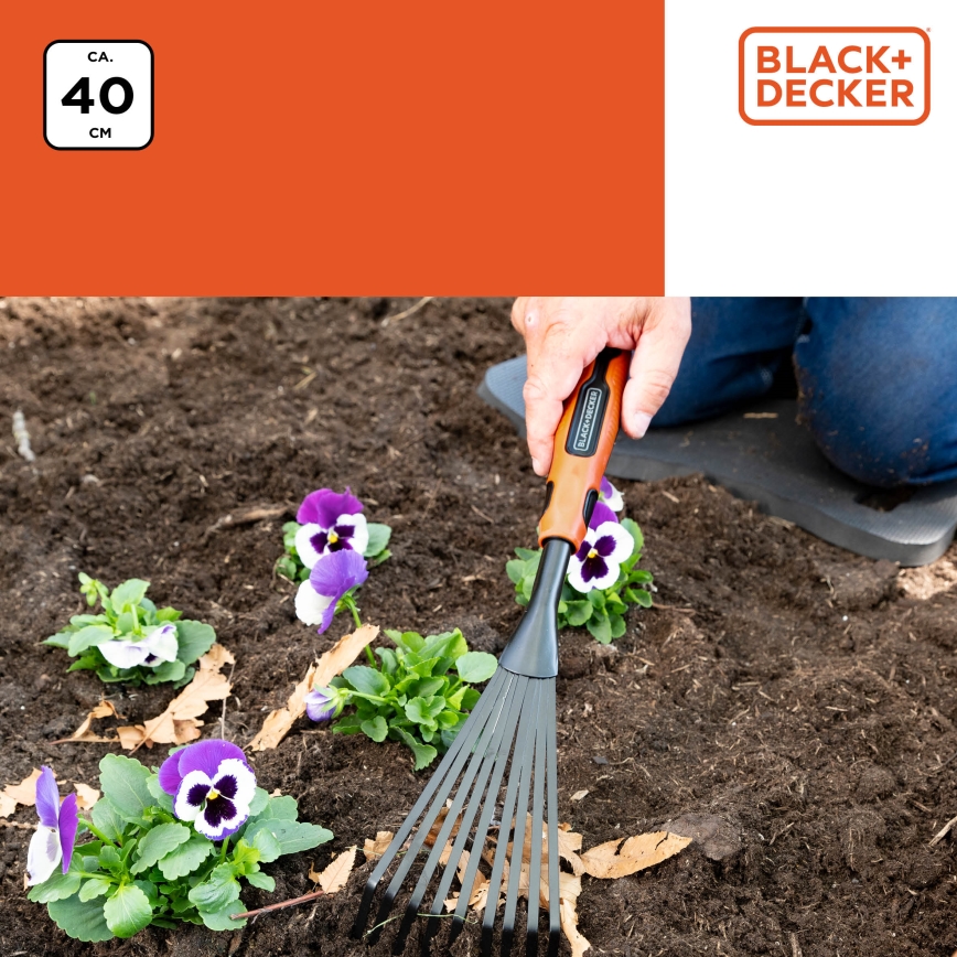 BLACK+DECKER - Handheld rake 40 cm