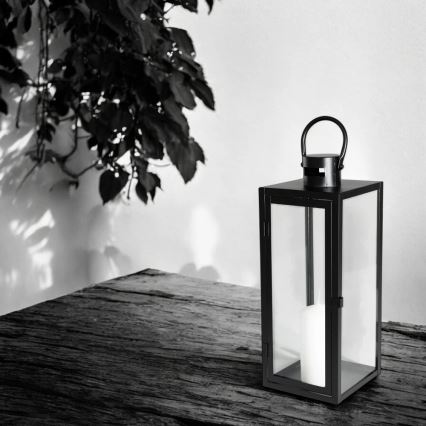 Black Decorative Lantern, 38 cm