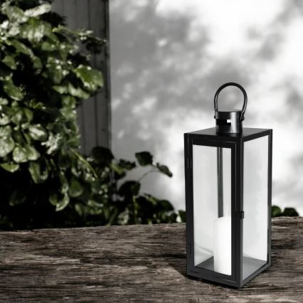 Black Decorative Lantern, 38 cm