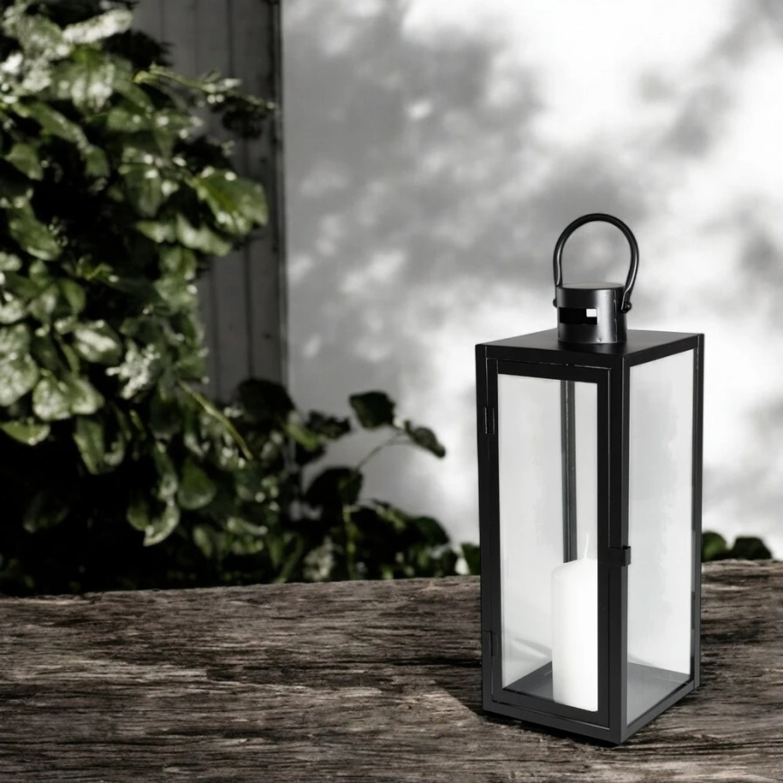 Black Decorative Lantern, 38 cm