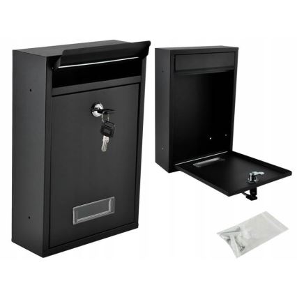 Black mailbox 21.7 x 32 cm