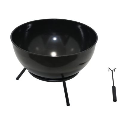 Black Portable Fire Pit