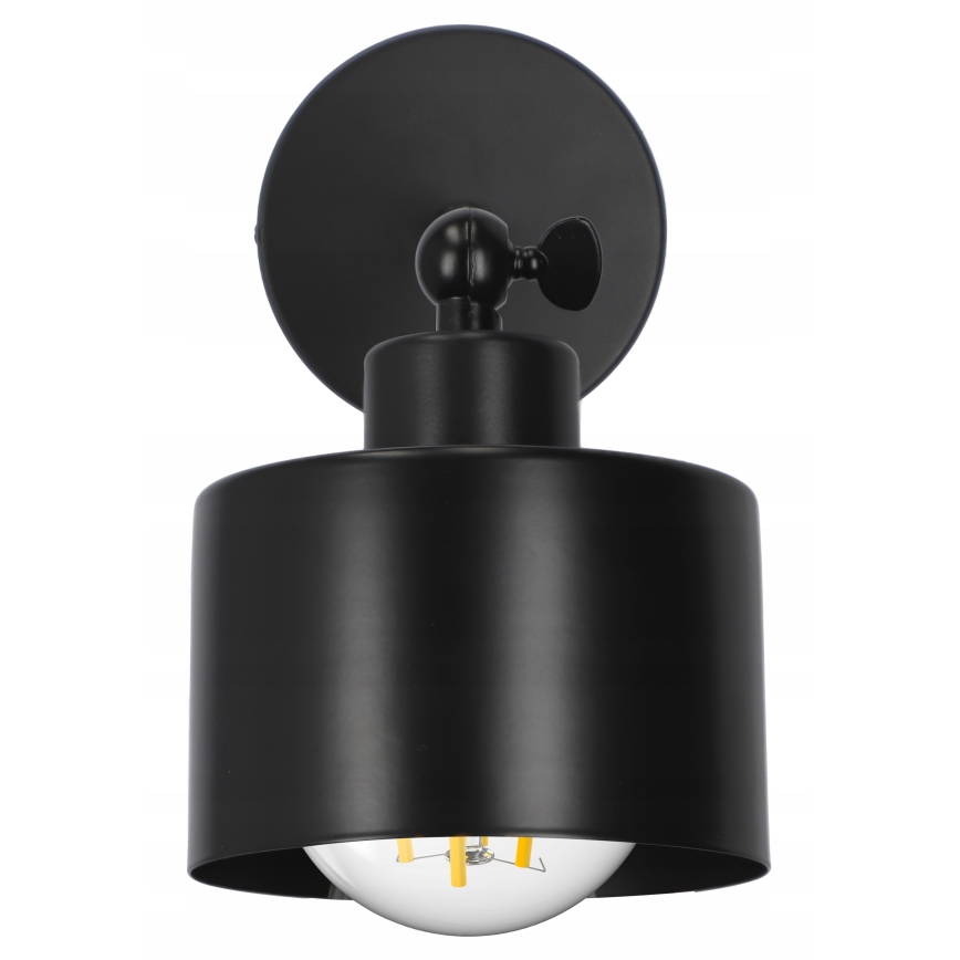 Black wall lamp 1xE27/20W/230V