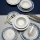 Blue and white 16-piece porcelain dinner set