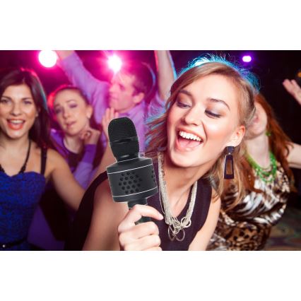 Bluetooth Karaoke Microphone, Black — 6 W, 5 V, 1500 mAh