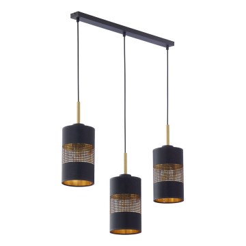 BOGART cable pendant lamp 3xE27/15W/230V black/gold