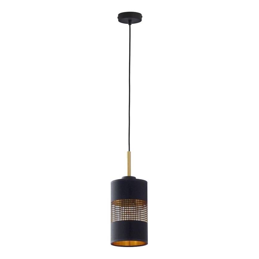 BOGART LED cable-suspended chandelier 1xE27/15W/230V black/gold