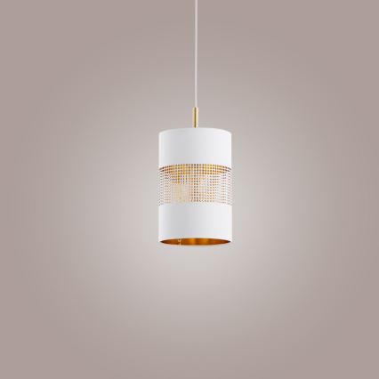BOGART LED pendant on cable 1xE27/15W/230V White/Gold