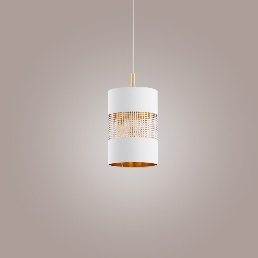 BOGART LED pendant on cable 1xE27/15W/230V White/Gold