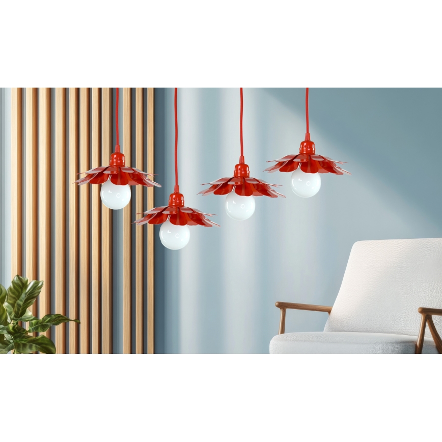 Bohemia-Design - Cable-hung pendant light 1xE27/60W/230V, red