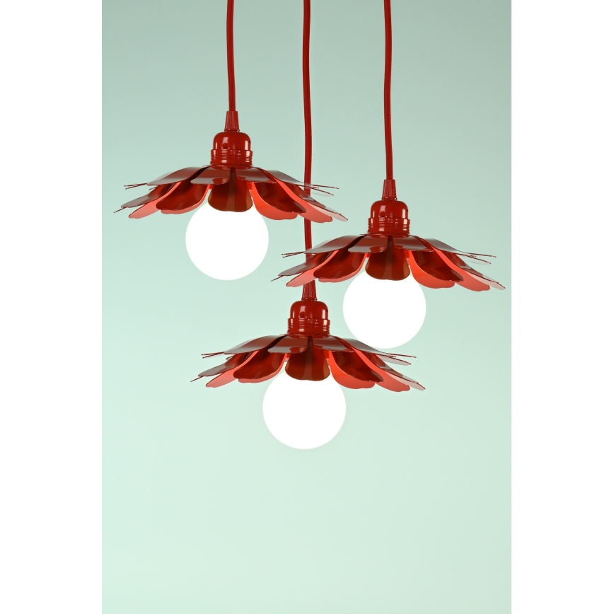 Bohemia-Design - Cable-hung pendant light 1xE27/60W/230V, red