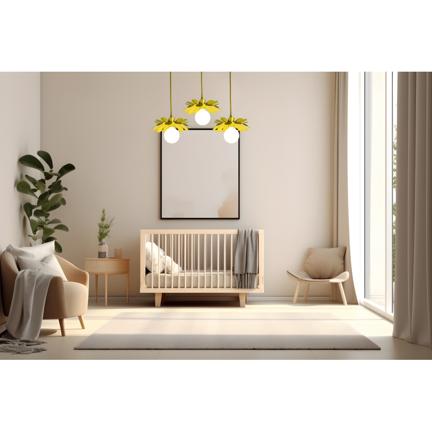 Bohemia-Design - Cable Pendant Light 1xE27/60W/230V Yellow