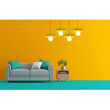 Bohemia-Design - Cable Pendant Light 1xE27/60W/230V Yellow
