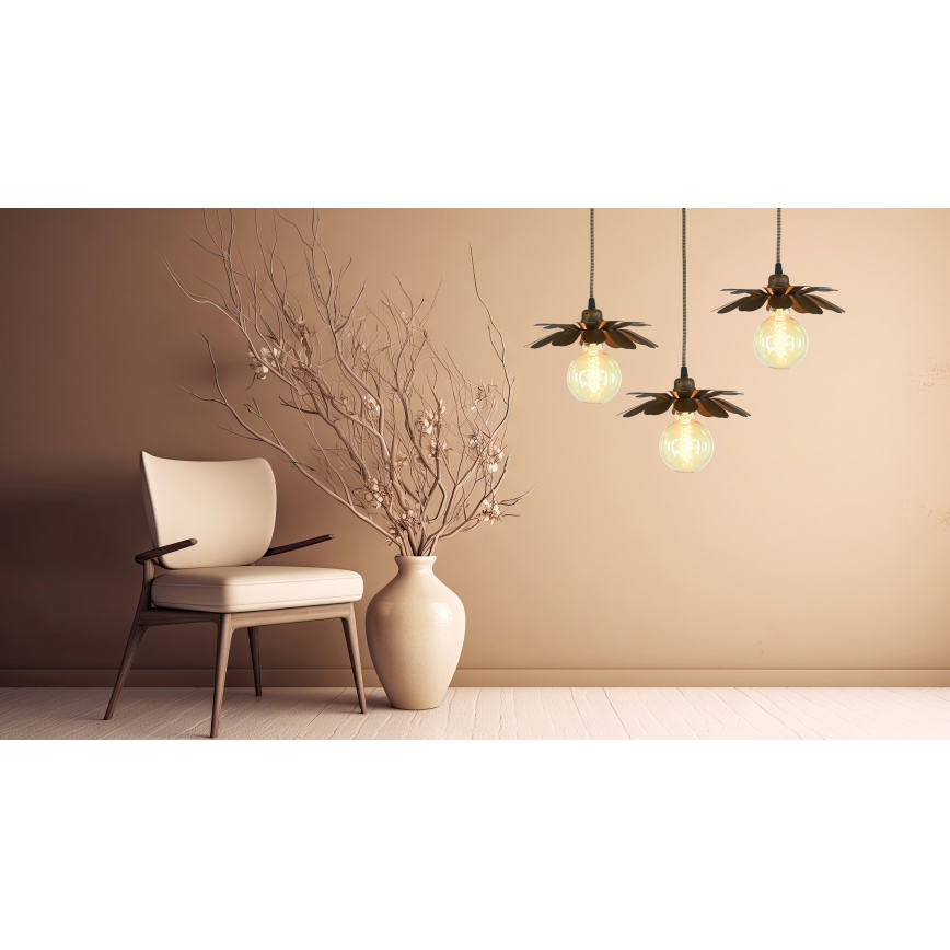 Bohemia-Design - Cable-suspended chandelier 1xE27/60W/230V bronze