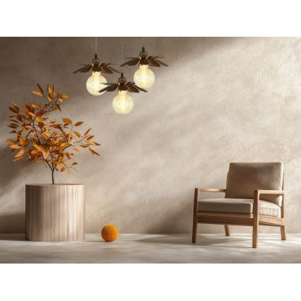 Bohemia-Design - Cable-suspended chandelier 1xE27/60W/230V bronze