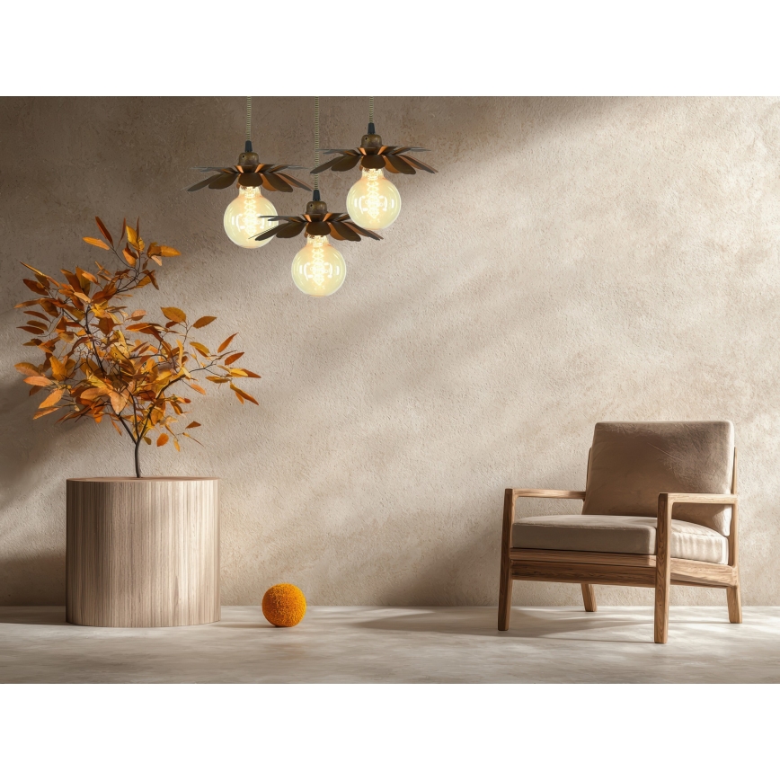 Bohemia-Design - Cable-suspended chandelier 1xE27/60W/230V bronze