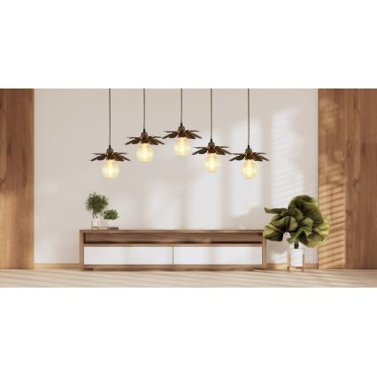 Bohemia-Design - Cable-suspended chandelier 1xE27/60W/230V bronze