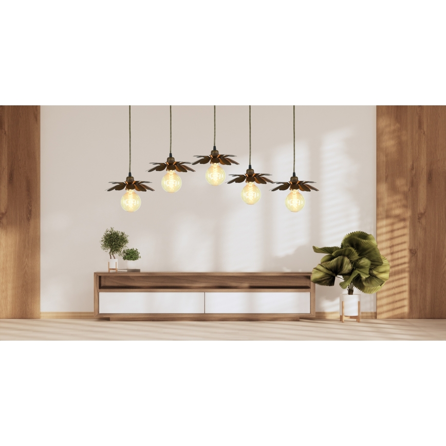Bohemia-Design - Cable-suspended chandelier 1xE27/60W/230V bronze
