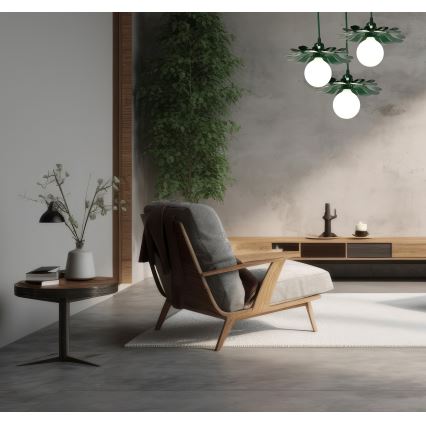 Bohemia-Design - Pendant light on cable 1xE27/60W/230V green